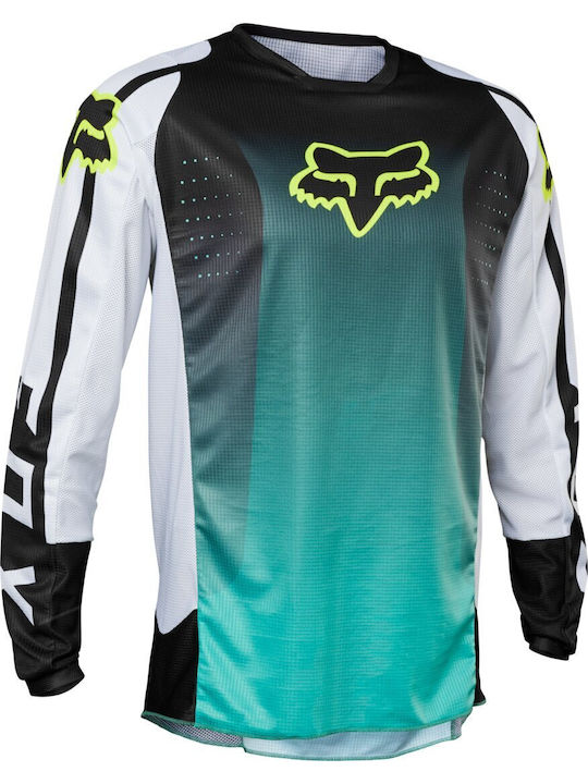 Fox 180 Leed Tricou Pentru Bărbați Motocross Mânecă Lungă Culoare Turcoaz