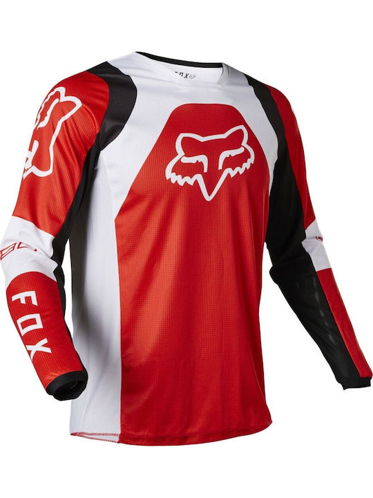Fox 180 Lux Tricou Pentru Bărbați Motocross Mânecă Lungă Roșie