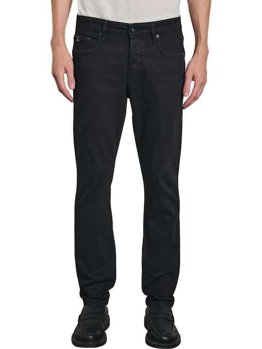 Herren Jeanshosen Elastisches Slim Fit Herren Jeans Schwarz