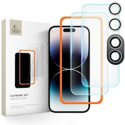 Tech-Protect iPhone 16 Supreme Set Set 2 Gehärtetes Glas Anti-Kratzer Schutzgläser Für Bildschirm 1 Anti-Kratzer Glas Kamera Transparent Tech-Protect iPhone 16 Supreme Set Set 2 Gehärtetes Glas Anti-Kratzer Schutzgläser Für Bildschirm 1 Anti-Kratzer Glas Kamera Transparent