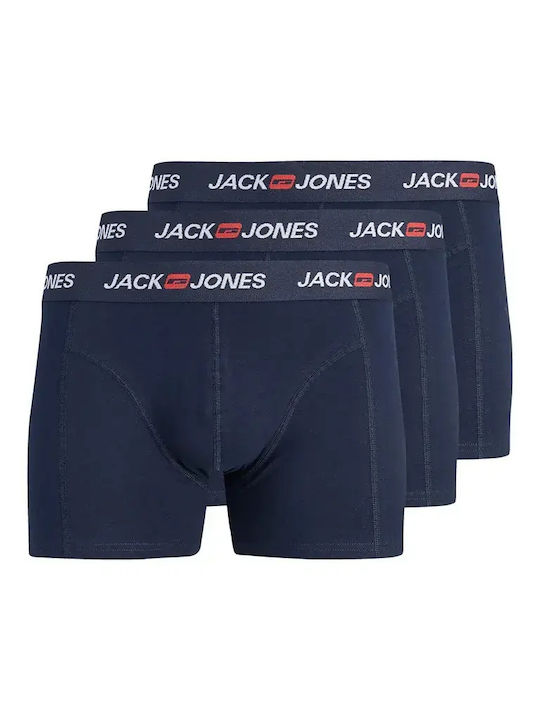 Jack & Jones Ανδρικά Μποξεράκια Navy 3Pack
