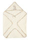 O Kosmos tou Morou Baby Bath Towel Hooded Ecru 75x75cm