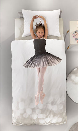 Saint Clair Set Kids Single Duvet Cover With Cotton Pillowcase Ballet 165x225cm