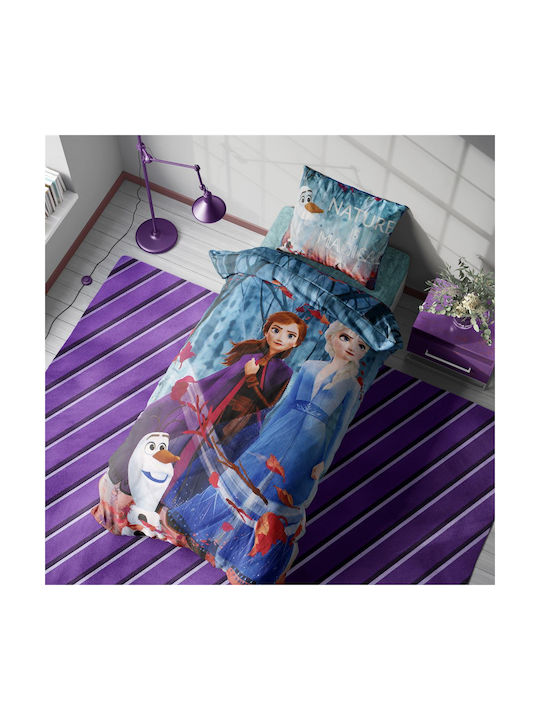 Disney Сет Спални Чаршафи Единични Памучни Froz...