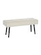 Bancă De Bucătărie Din Catifea Crem 100x36x45cm