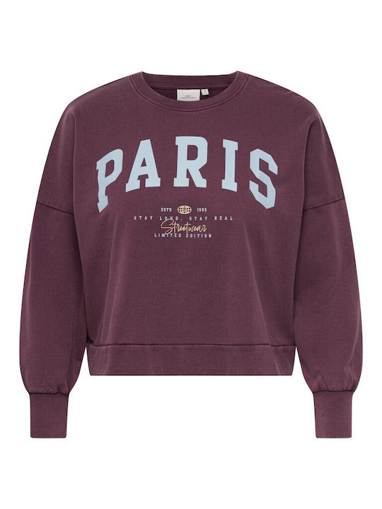 Long Women's Burgundy Sweatshirt