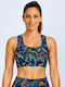 Women's Athletic Sports Bra Rainbow Night with Light Padding