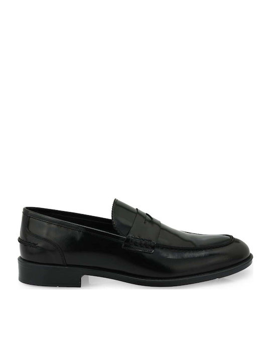 Leather Men's Loafers in Black Colour