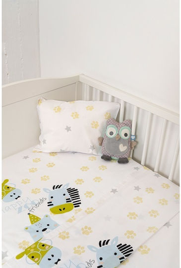 Biokarpet Biokarpet Naf Naf Little Zoo 301 Бели Детски Чаршафи Подредба Подредба Чаршафи