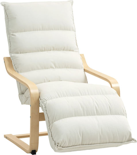 Relax με Υποπόδιο 55x45x45cm Μπεζ Relax με Υποπόδιο 55x45x45cm Μπεζ