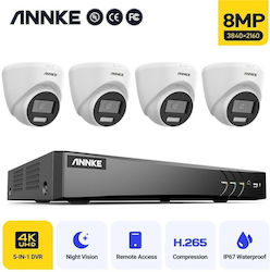 Annke Annke Überwachungssystem 4 Kameras CCTV 8MP mit DVR Rekorder & Festplatte Annke Annke Überwachungssystem 4 Kameras CCTV 8MP mit DVR Rekorder & Festplatte