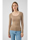 Fimelle Long Sleeve Mocha Women's Undershirt