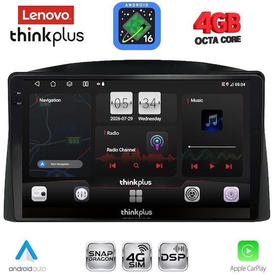 Lenovo Car Audio System for Jeep Grand Cherokee 2005-2007 (Bluetooth/USB/WiFi/GPS/Apple CarPlay/Android Auto) with 10" Touch Screen