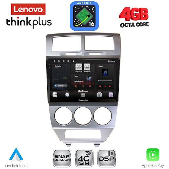 Lenovo Car Audio System Dodge Caliber 2006-2012 Bluetooth USB WiFi GPS Apple CarPlay Android Auto with 10" Touch Screen