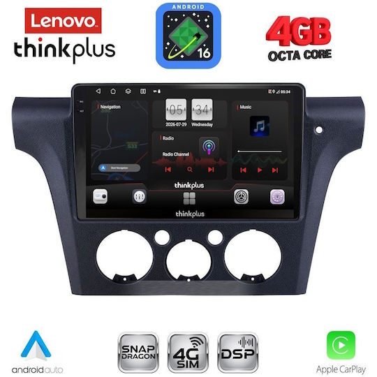 Lenovo Автомобилна Аудио Система за Mitsubishi Outlander 2001-2005 с Clima (Bluetooth/USB/WiFi/GPS/Apple CarPlay/Android Auto) с Touch Screen 10"