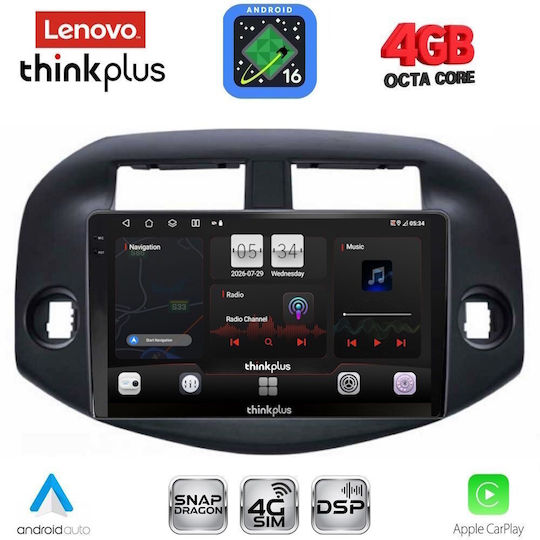 Lenovo Sistem Audio Auto Pentru Toyota RAV 4 2006-2012 Bluetooth USB Wi-Fi GPS Apple CarPlay Android Auto Cu Ecran Tactil 10"