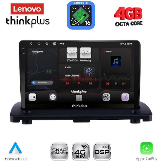 Lenovo Car Audio System for Volvo XC 90 2002-2014 Bluetooth USB WiFi GPS Apple CarPlay Android Auto with 9" Touch Screen