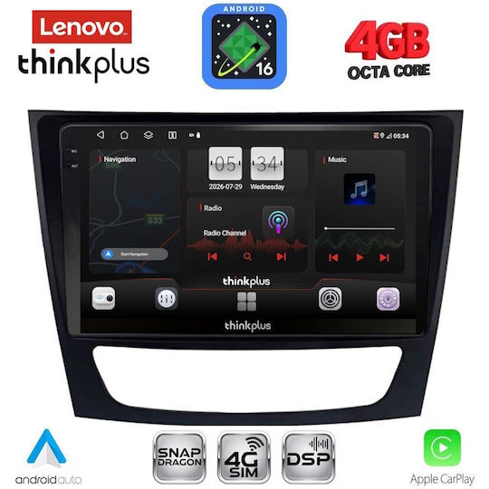 Lenovo Car Audio System for Mercedes-Benz E Class / CLS Class 2003-2009 (Bluetooth/USB/WiFi/GPS/Apple CarPlay/Android Auto) with 9" Touch Screen