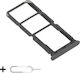 Suport Tăvi SIM Oppo A18 Dual SIM Slot Card Microsd + Cheie SIM Inclusă Negru Strălucitor Negru