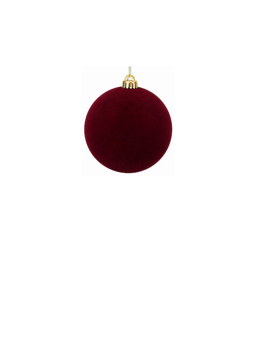 Weihnachtsbaumschmuck Ball Samt Bordeaux 10cm L27150-t