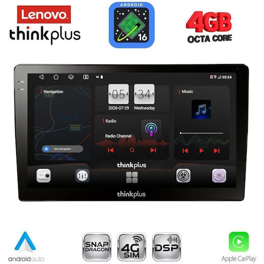 Lenovo Car Audio System for Toyota Corolla Verso 2000-2004 (Bluetooth/USB/WiFi/GPS/Apple CarPlay/Android Auto) with 9" Touch Screen
