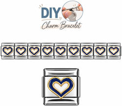 Steel Diy Bracelet Components Blue Heart Steel Diy Bracelet Components Blue Heart