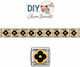 Edelstahl Schmuckherstellungsmaterialien Diy Armband Schwarzes Muster Goldener Kreis