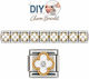 Edelstahl Elemente Diy Armband Weißes Muster Strass