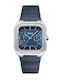 Cluse Men's Watch 35mm Battery with Leather Strap Blue/Silver