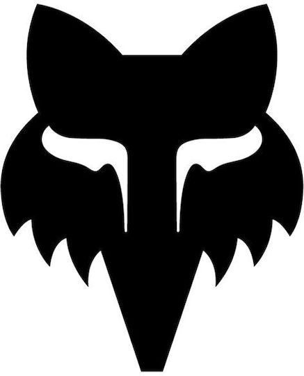 Fox Head 2.5" Decupat din vinil Negru