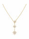 Charmy Necklace With Star Design Made Of Gold Plated Steel With Zircon