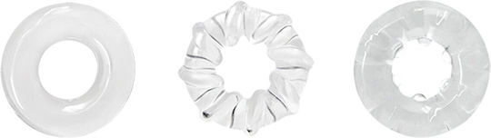 Подредба 3 Пръстени За Ерекция Петел Trio Rings Tpe Силна Ерекция Прозрачен