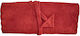Kalliopi Silver Leder Tabaktasche Rote mit Verschlussart mit Taste 16.5x7.5cm
