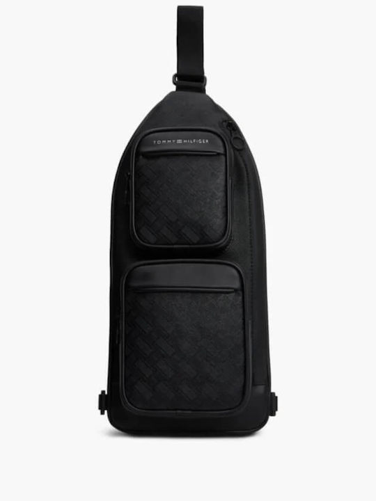 Herren Schulter / Crossbody Tasche Schwarz