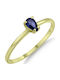 Ortaxidis Single Stone Ring From 14K Gold With Zircon
