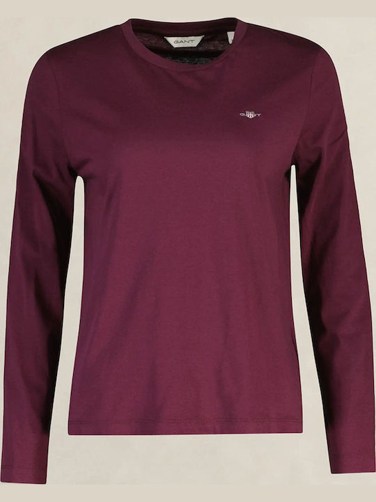 Gant T-shirt damă bordo