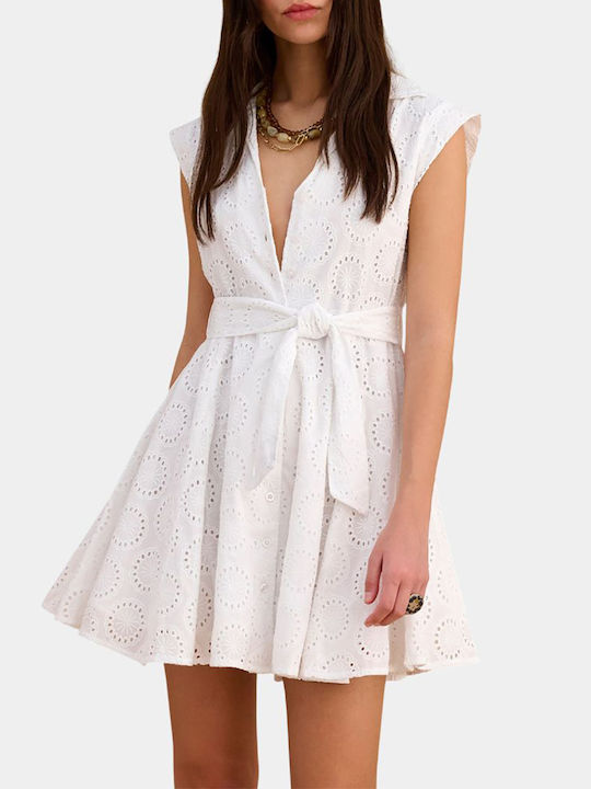 attrattivo Sommer Hemdkleid Weiß