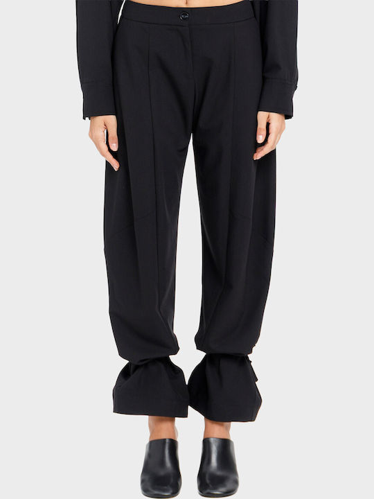 Women's Fabric Trousers Black