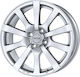Platin P 58 6.5x15 4x100 Et38 Ασημί