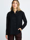 Langärmeliges Damenhemd Schwarz Monochrom FBL014-100-05-Schwarz