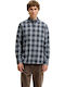 Long Sleeve Checked Dark Navy Multi