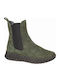 Leder Damen Stiefeletten Khaki