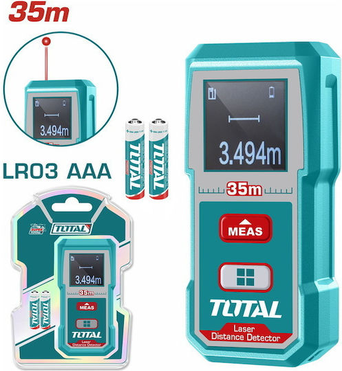 Total Total Laser Entfernungsmesser TMT53055 mit Messbereich 0,05m-35m