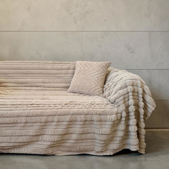 Linea Home Sable Dreisitzer-Sofa Wurf P180xM300cm Beige Linea Home Sable Dreisitzer-Sofa Wurf P180xM300cm Beige