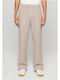 Men's Trousers Relaxed Fit Brownmocca/White