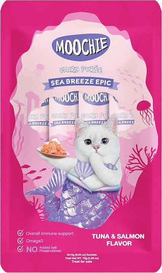 Moochie Nasses Katzenfutter mit Thunfisch und Lachs 15gr