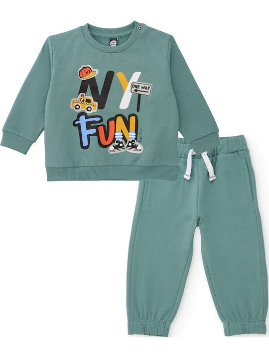 Kinder Trainingsanzüge Mit Bluse Petrol Blau