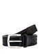 Elastische Herren Gürtel Leder Schwarz