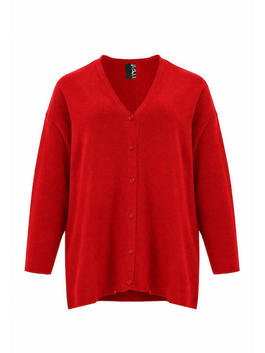Mat Fashion Damenstrickjacke Gestrickt mit Knöp...