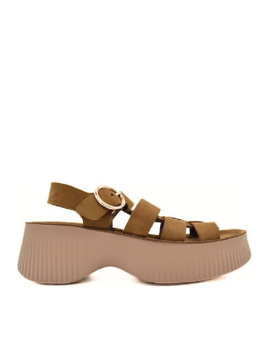 Fantasy Sandals Γυναικεία Σανδάλια Καφέ